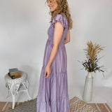 Time Flies Balloon Sleeve Maxi Dress