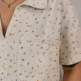 Flourish Daily Floral Denim Boxy Top