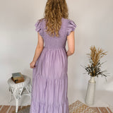 Time Flies Balloon Sleeve Maxi Dress