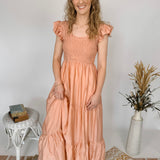 Time Flies Balloon Sleeve Maxi Dress