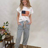 Star Spangled Sweetheart Flag Cotton Tee