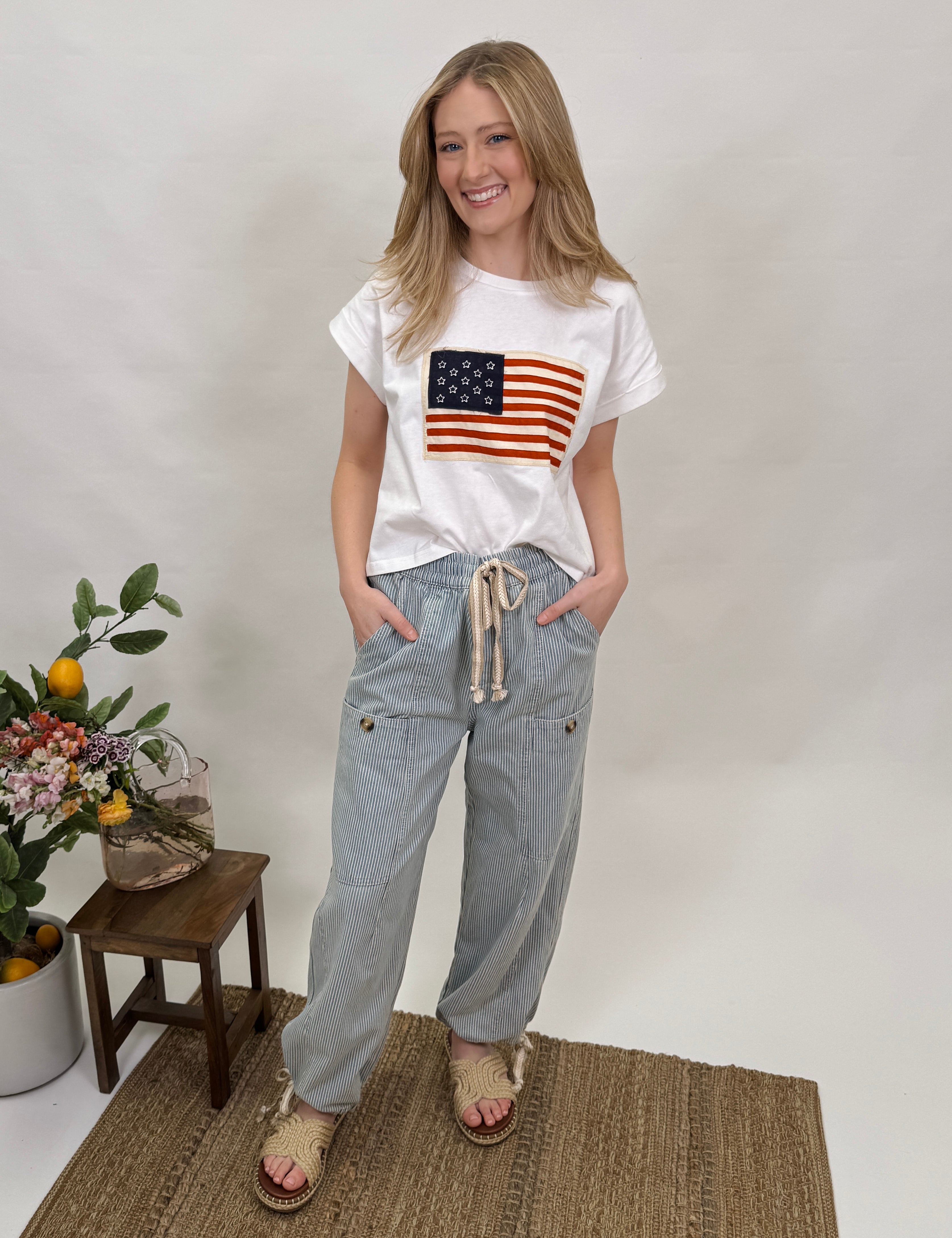Star Spangled Sweetheart Flag Cotton Tee