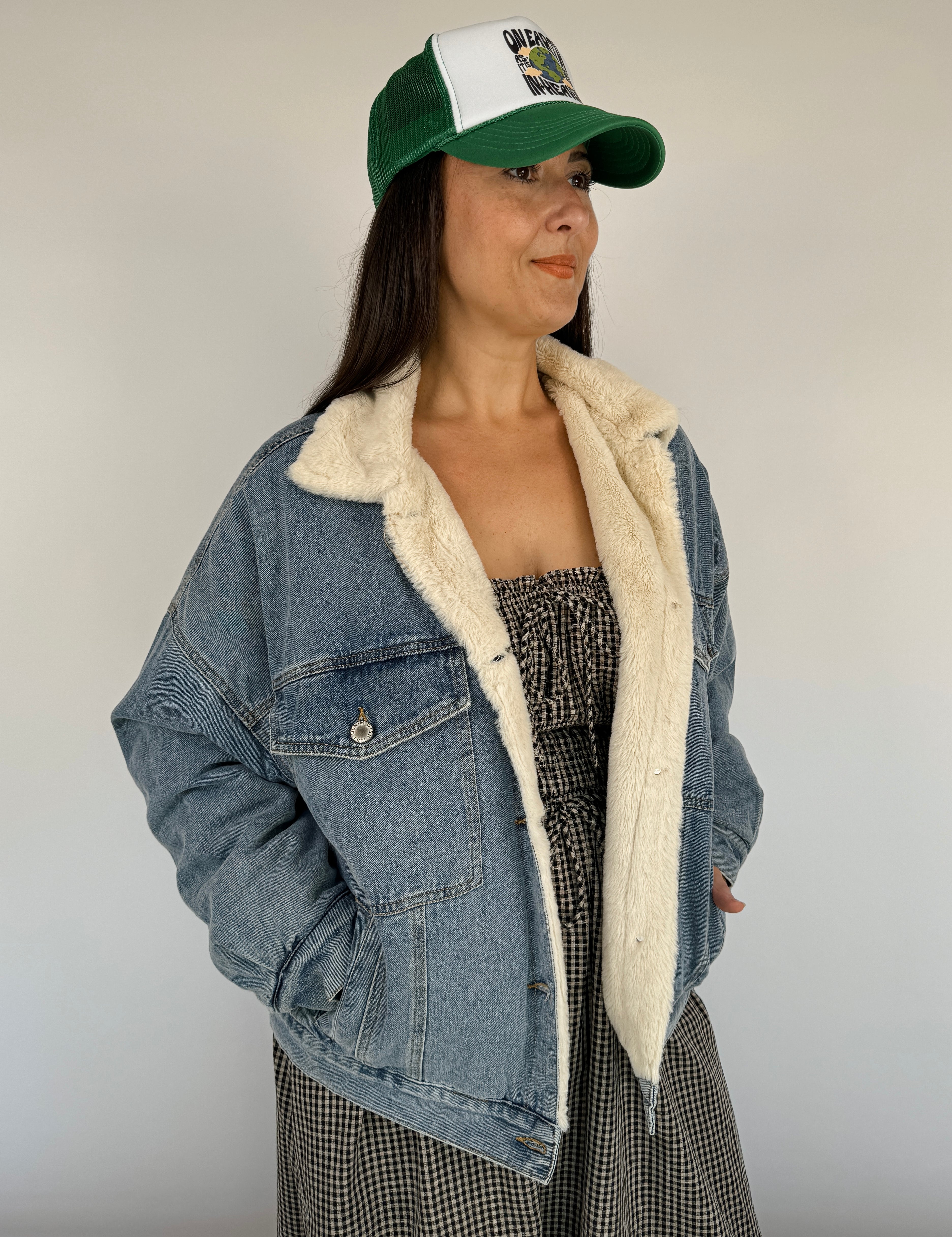 Margaret Denim Fur Jacket