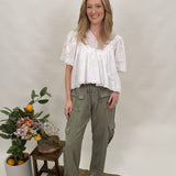 Baby Doll Eyelet Blouse