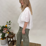 Baby Doll Eyelet Blouse