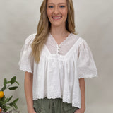 Baby Doll Eyelet Blouse