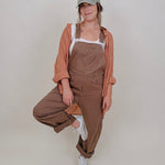 Merritt Oversized Button Up Top in rust micro-check with a collared button front — Paper Doll
