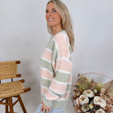 Vivianna Striped Fuzzy Knit Sweater