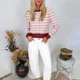 Key To Your Heart Stripe Cardigan