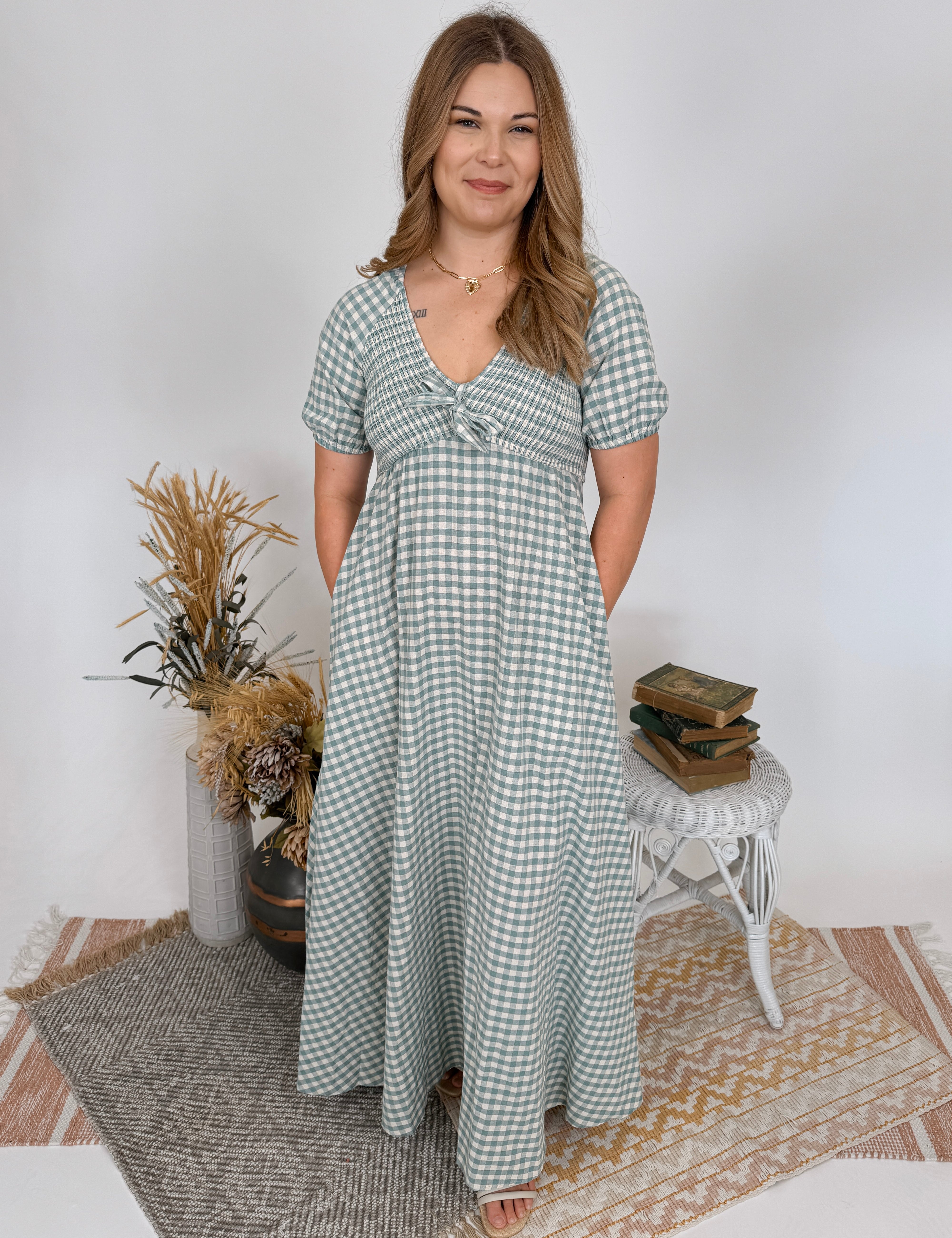 Nadia Smocked Maxi Dress