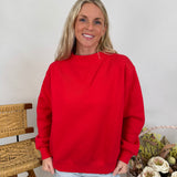 Adalyn Fleece Wide Neck Sweatshirt