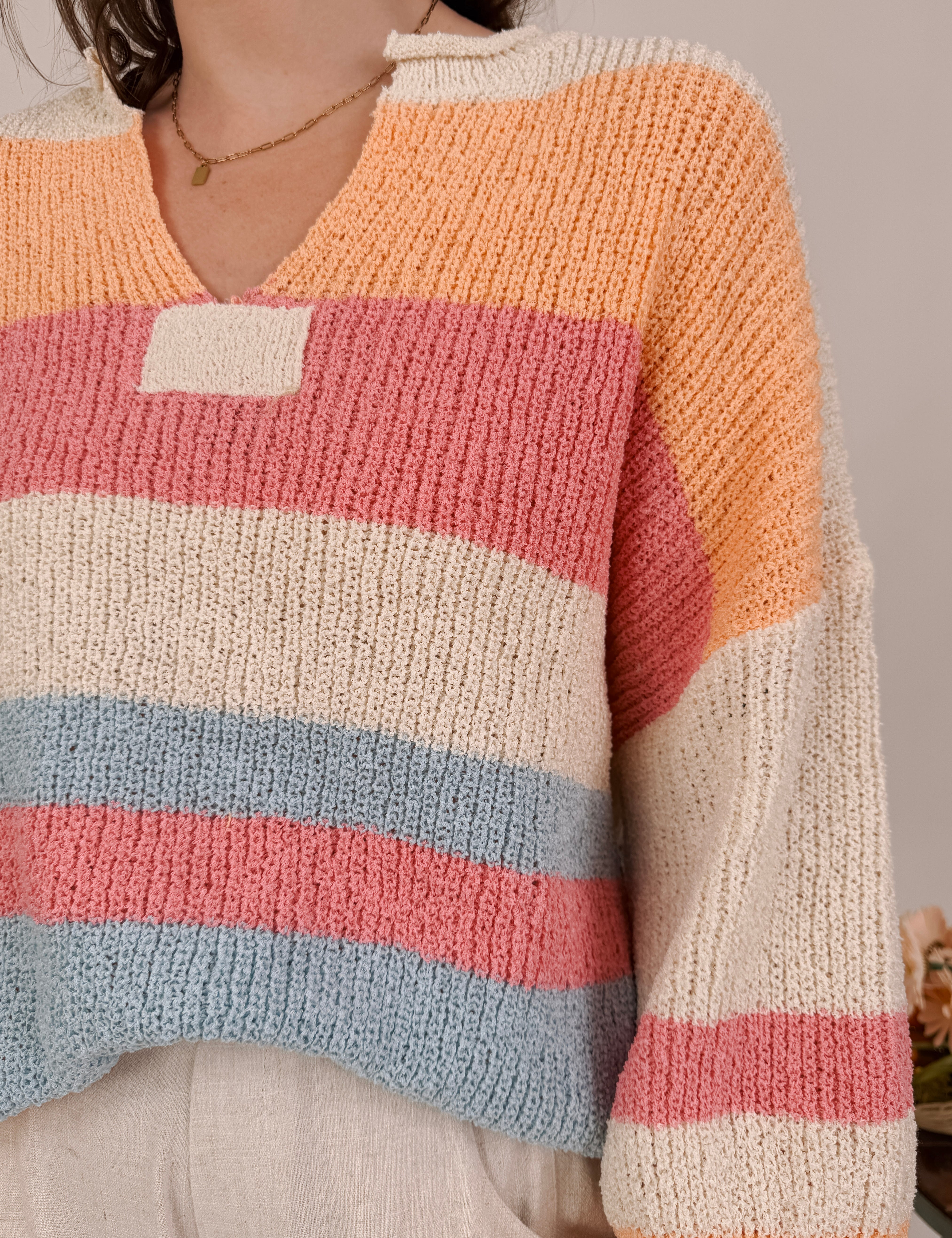 Lynette Striped Knit Top