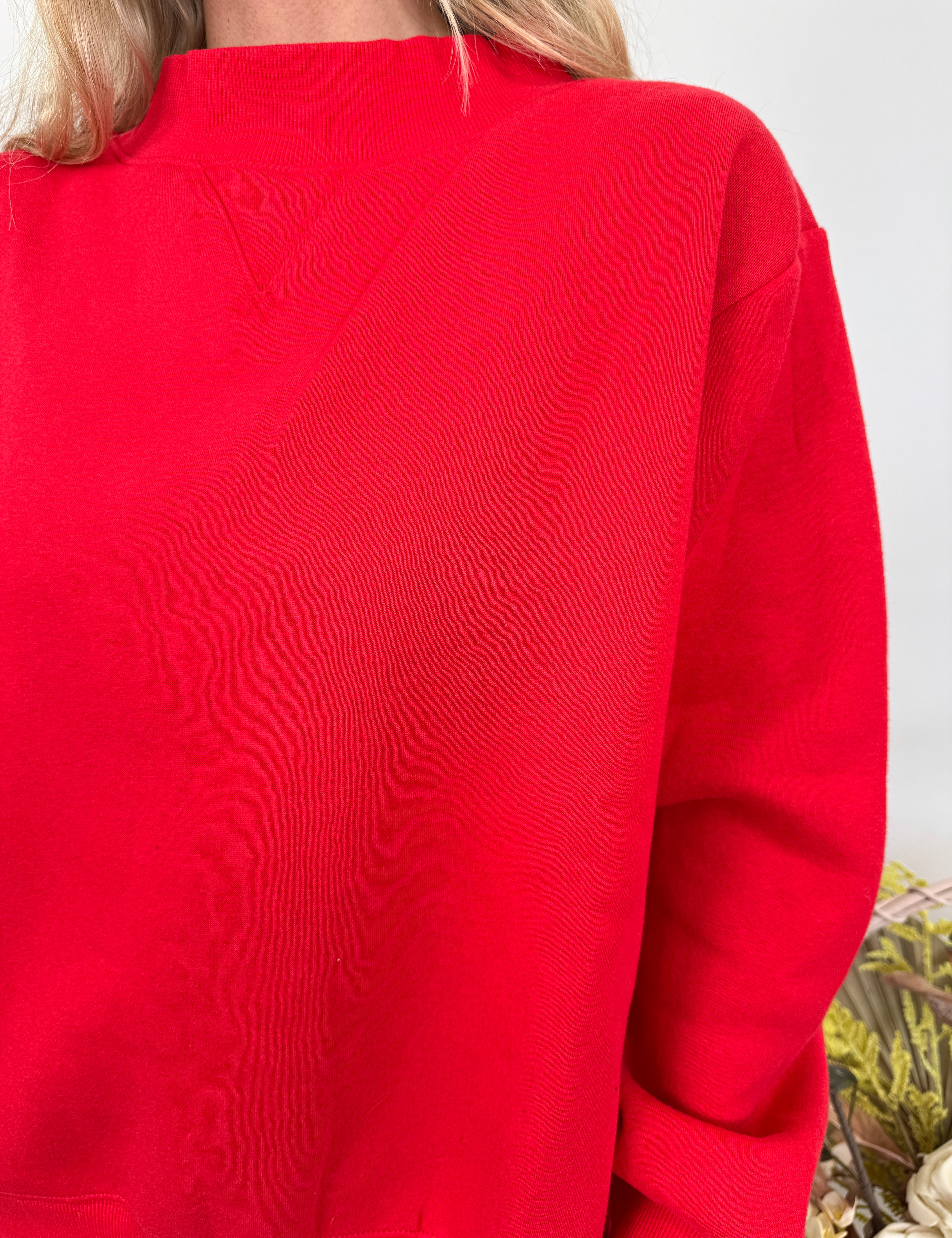 Adalyn Fleece Wide Neck Sweatshirt