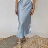 Surrendered Heart Satin Midi Skirt