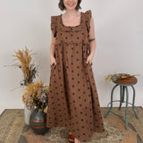 Dot Darling Ruffle Midi Dress