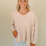 Sloane Mineral Washed Thermal Knit Top