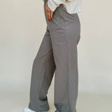 Alaina High Waisted Wide Leg Check Print Pants