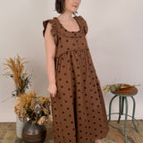 Dot Darling Ruffle Midi Dress