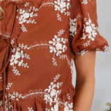 Nalani Floral Front Tie Blouse