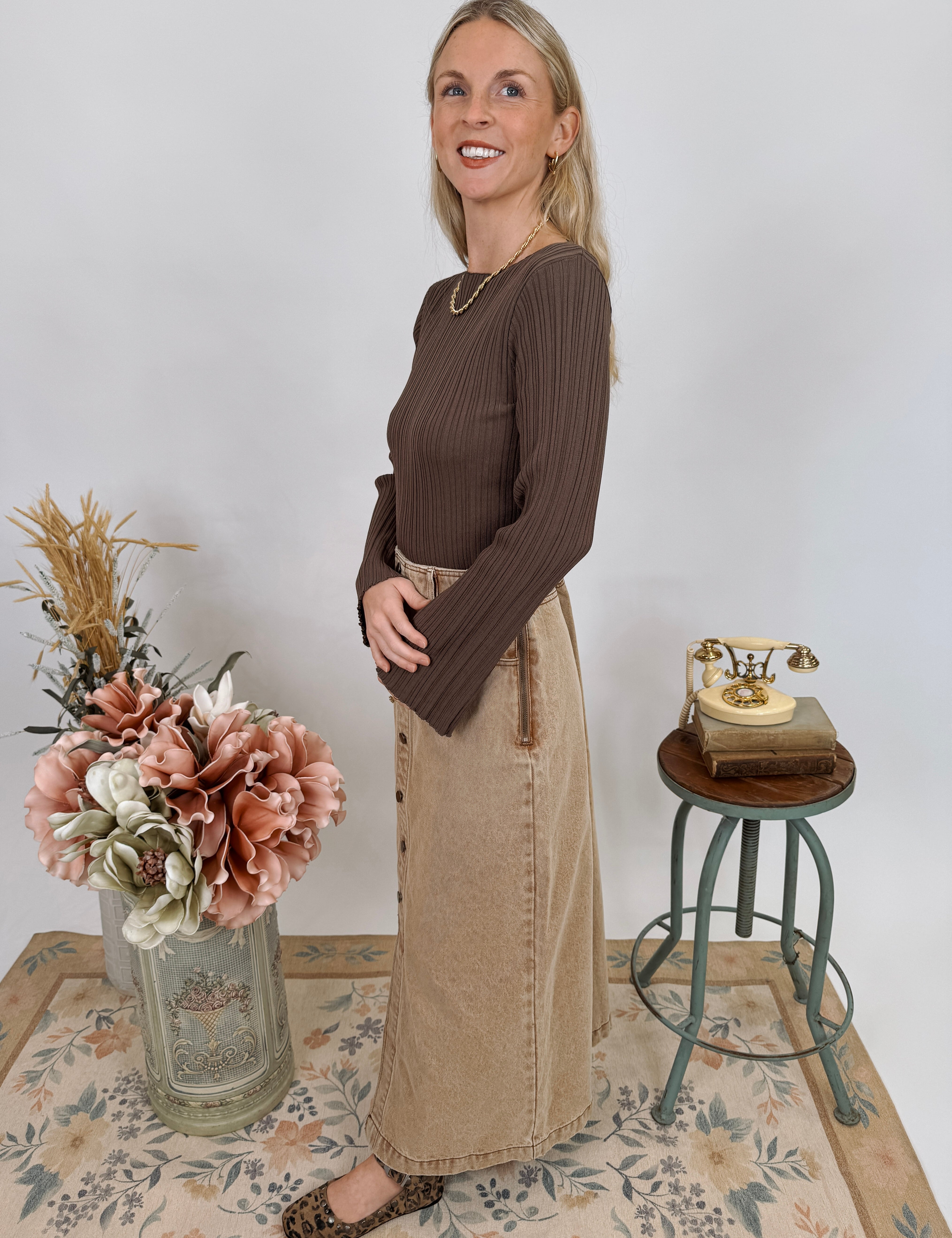 Maurissa Ribbed Knit Top