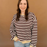 Memrie Striped Sweatshirt Top