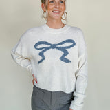 Rainey Ribbon Crew Neck Sweater