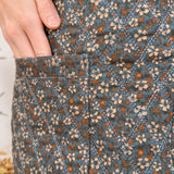 City Strolling Denim Floral Mini Skirt