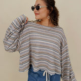 All That Striped Oversized Top