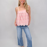 Another Day Scalloped Hem Blouse