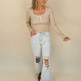 Ashville Stitch Bow Knit Top