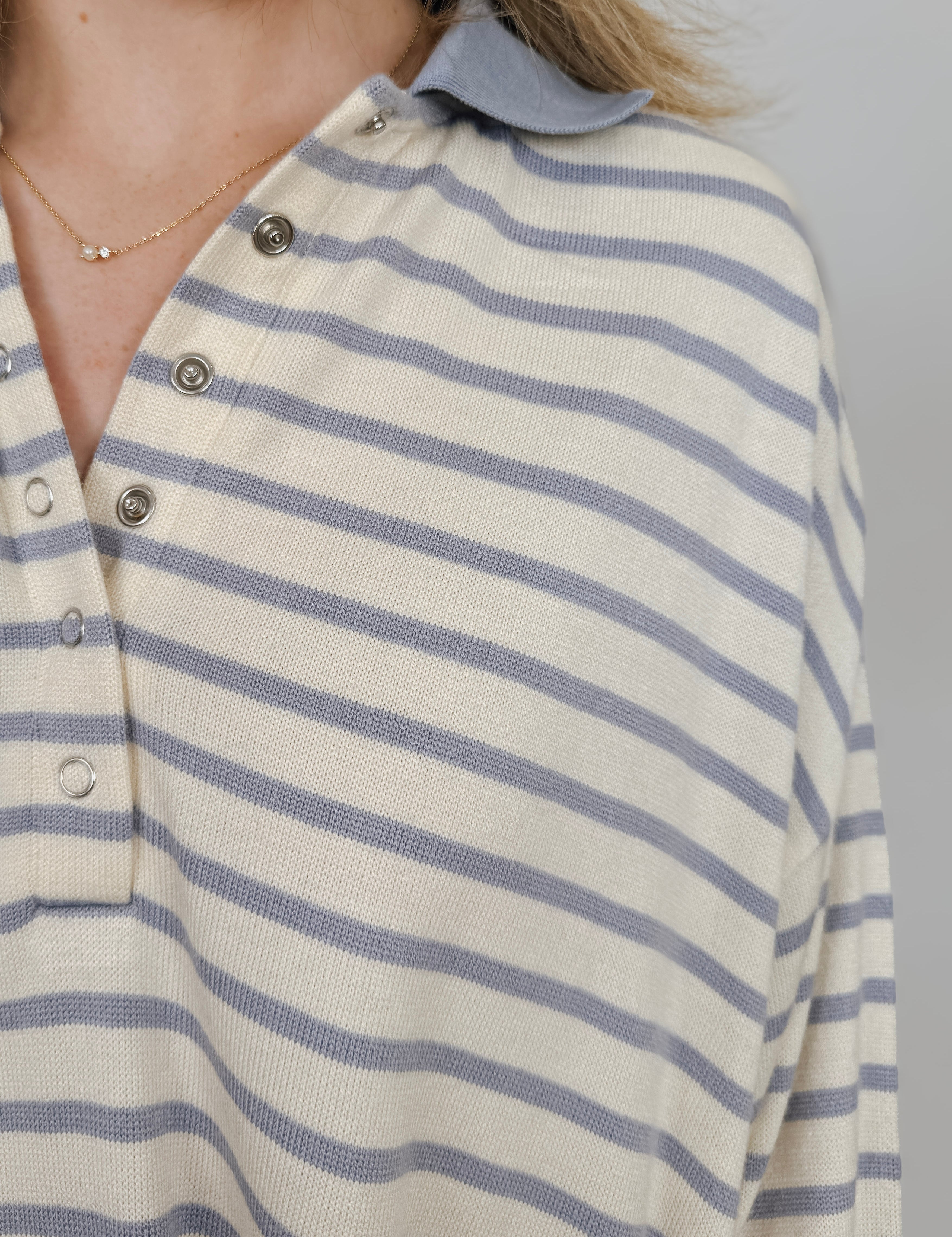 Leila Striped Knit Midi Dress