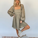 Elianna Check Longsleeve Dress