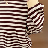 Memrie Striped Sweatshirt Top