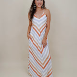 Sherri Lynn Wide Stripe Midi Dress