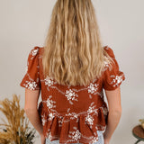 Nalani Floral Front Tie Blouse