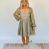 Elianna Check Longsleeve Dress