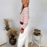 Key To Your Heart Stripe Cardigan