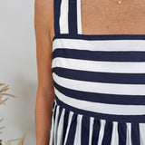 Marjorie Contrast Stripe Midi Dress