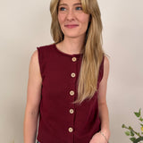 Happy Days Button Up Cardigan Vest