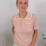 Start Again Blanket Stitch Knit Top