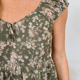 Cadence Floral Tiered Midi Dress