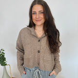 Alexandra High Collar Knit Cardigan