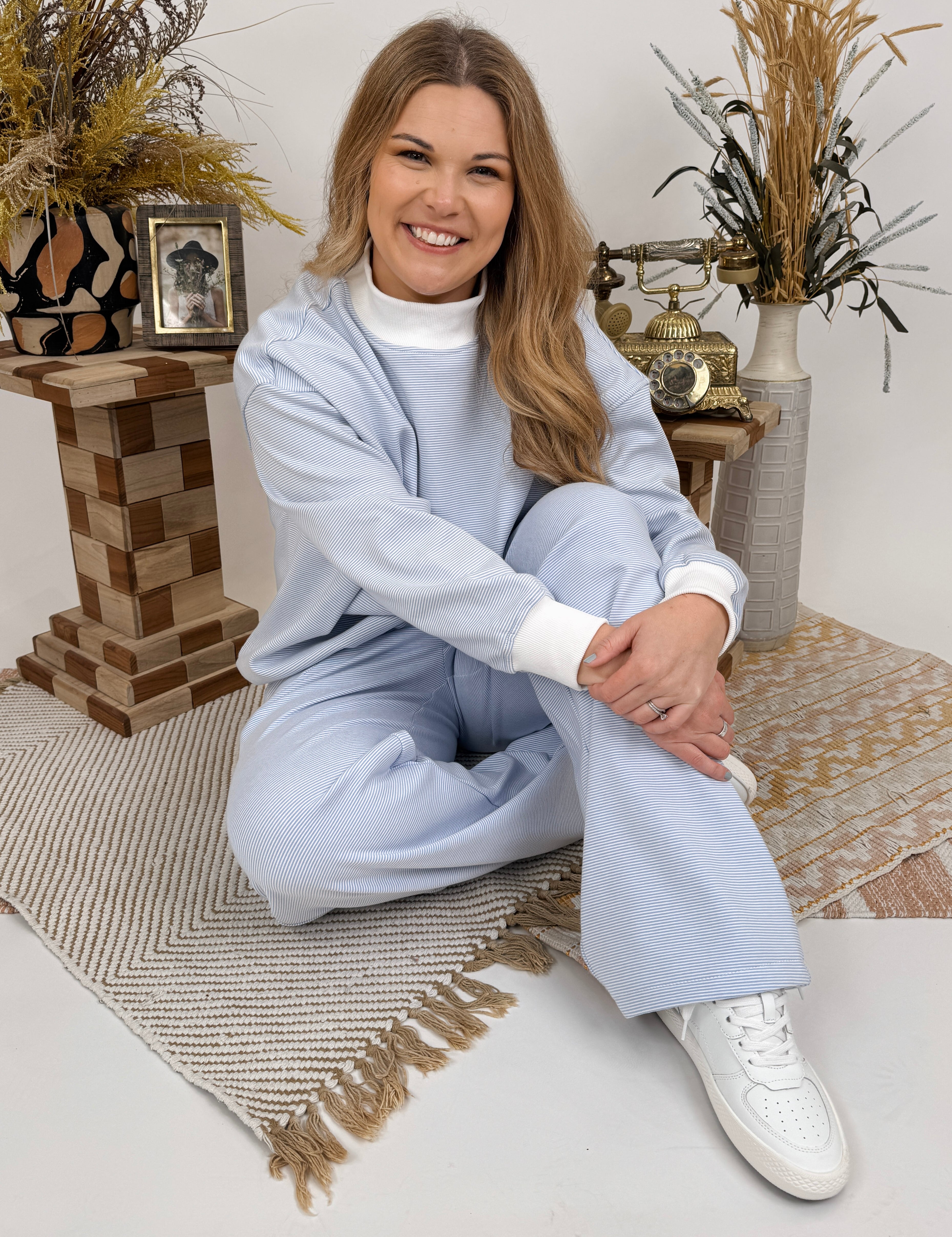 Kristi Striped Sweat Set