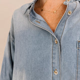 Alisha Button Up Denim Top