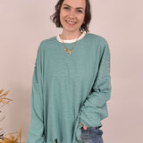 Adalee Soft Striped Oversized Top
