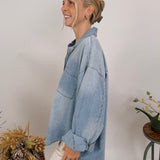 Alisha Button Up Denim Top