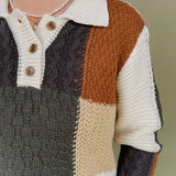 Rory Color Block Collar Sweater