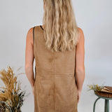Cozy Chic V-Neck Suede Shift Dress