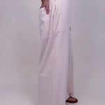 Halo Wide Leg Pant in french vanilla with oversized patch pockets and wide leg silhouette — Paper Doll