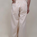 Halo Wide Leg Pant in french vanilla with oversized patch pockets and wide leg silhouette — Paper Doll